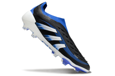 Unisex Adidas Predator Elite 25 Laceless FG Football Boots - Black/Blue/White
