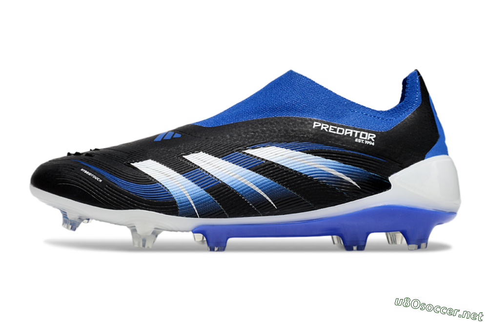 Unisex Adidas Predator Elite 25 Laceless FG Football Boots - Black/Blue/White 0