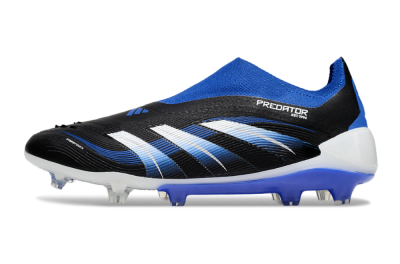 Unisex Adidas Predator Elite 25 Laceless FG Football Boots - Black/Blue/White