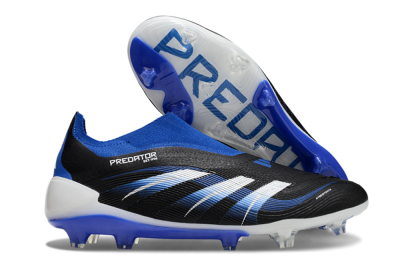 Unisex Adidas Predator Elite 25 Laceless FG Football Boots - Black/Blue/White