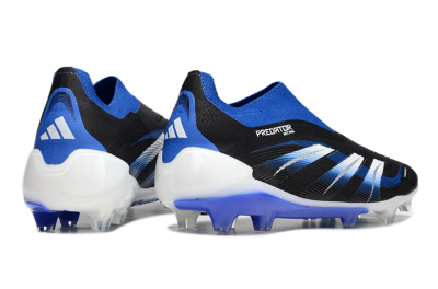 Unisex Adidas Predator Elite 25 Laceless FG Football Boots - Black/Blue/White