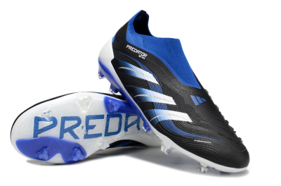 Unisex Adidas Predator Elite 25 Laceless FG Football Boots - Black/Blue/White