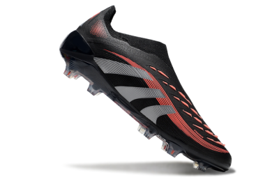Unisex Adidas Predator Elite 25 Laceless FG Football Boots - Black/Red/Grey