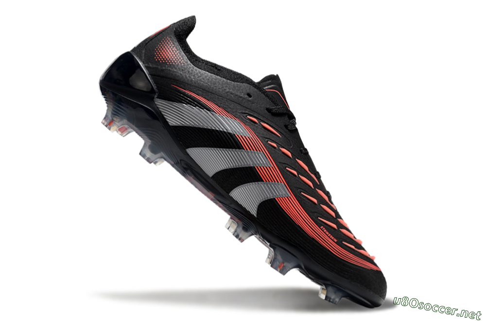 Unisex Adidas Predator Elite 25 FG Football Boots - Black/Red/Grey 4