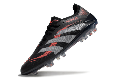 Unisex Adidas Predator Elite 25 FG Football Boots - Black/Red/Grey