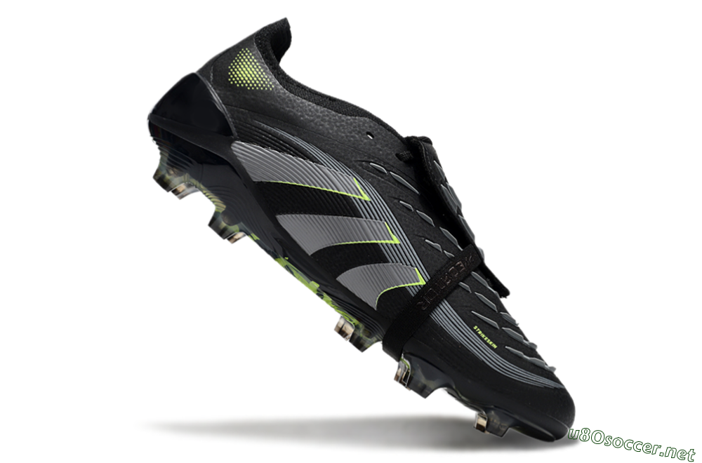 Unisex Adidas Predator Elite 25 Foldover Tongue FG Football Boots - Black/Yellow/Grey 4