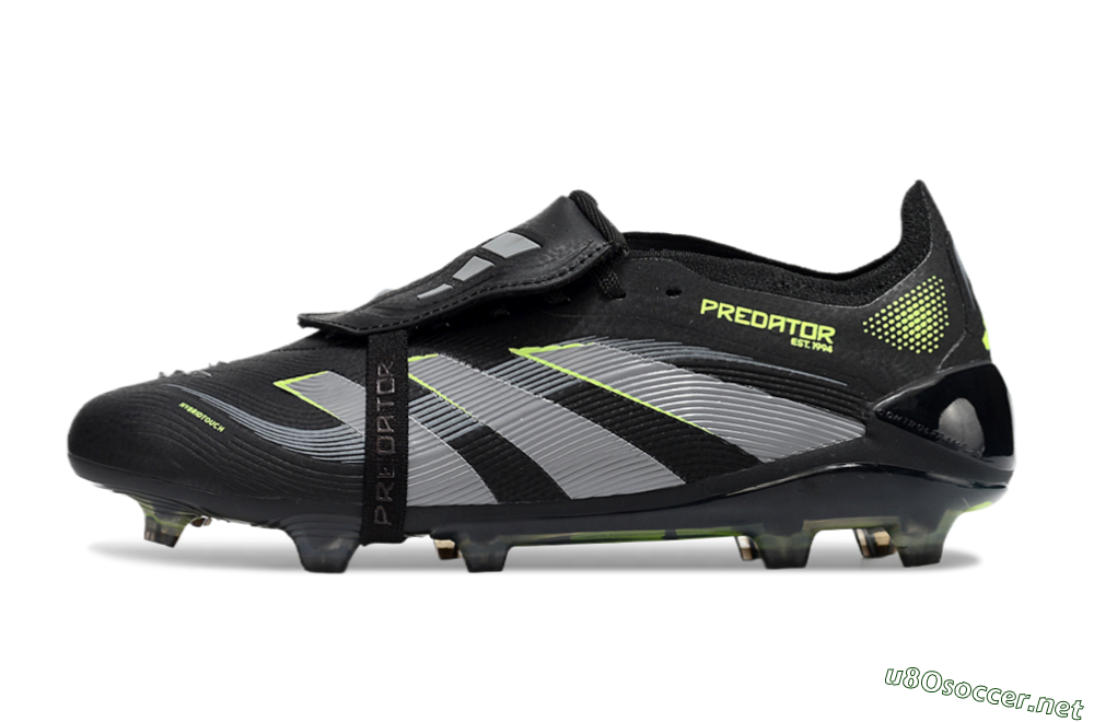 Unisex Adidas Predator Elite 25 Foldover Tongue FG Football Boots - Black/Yellow/Grey 0