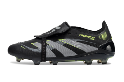 Unisex Adidas Predator Elite 25 Foldover Tongue FG Football Boots - Black/Yellow/Grey