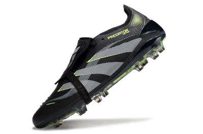 Unisex Adidas Predator Elite 25 Foldover Tongue FG Football Boots - Black/Yellow/Grey
