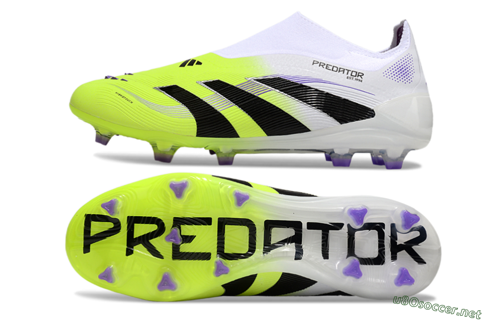 Unisex Adidas Predator Elite 25 Laceless FG Football Boots - Yellow/Black/White 1