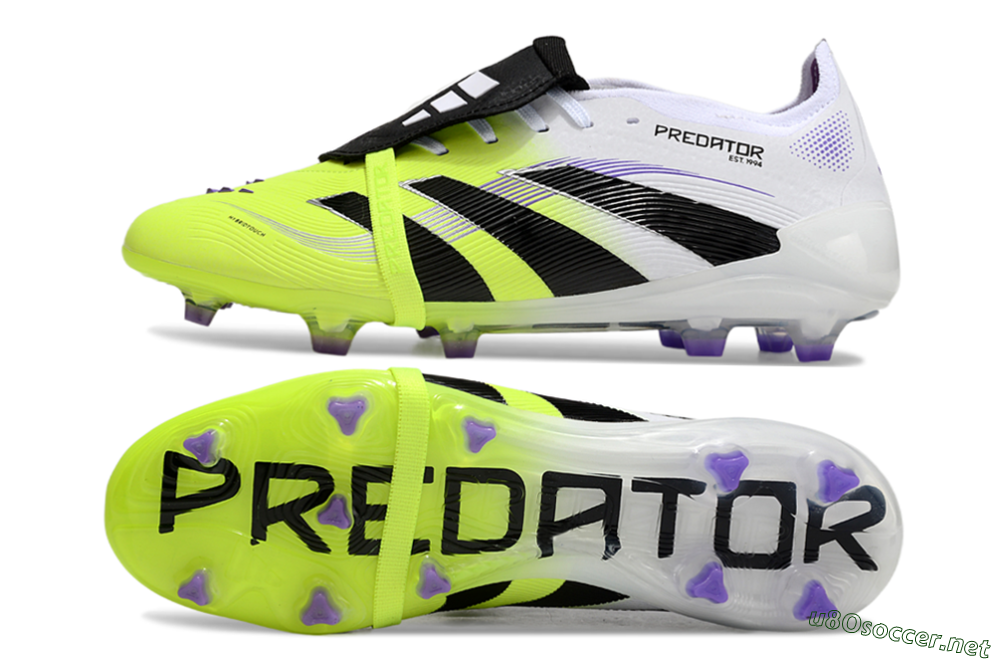 Unisex Adidas Predator Elite 25 Foldover Tongue FG Football Boots - Yellow/Black/White 1