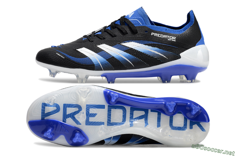 Unisex Adidas Predator Elite 25 FG Football Boots - Black/Blue/White 1
