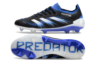 Unisex Adidas Predator Elite 25 FG Football Boots - Black/Blue/White
