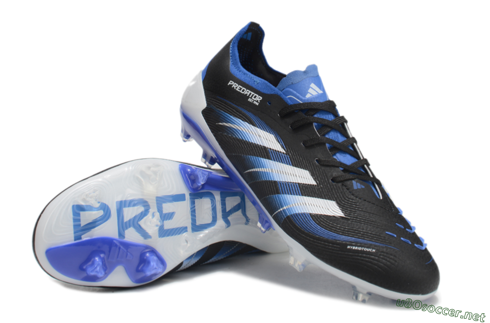 Unisex Adidas Predator Elite 25 FG Football Boots - Black/Blue/White 3