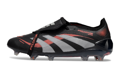 Unisex Adidas Predator Elite 25 Foldover Tongue FG Football Boots - Black/Red/Grey