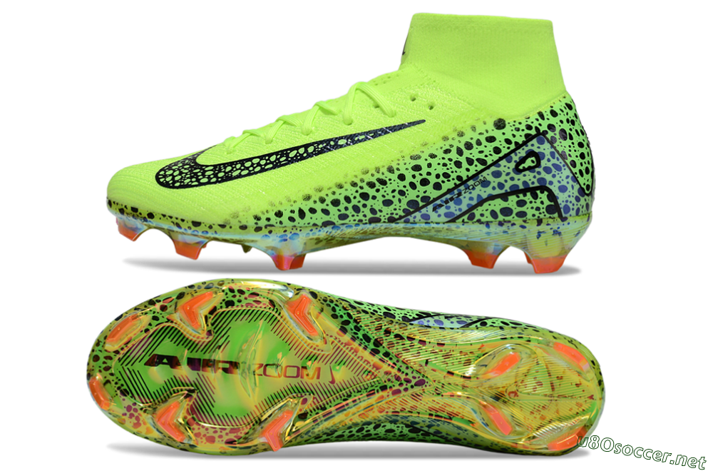 Unisex Nike Air Zoom Mercurial Superfly 10 Elite FG Football Boots - Yellow/Black/Leopard 1