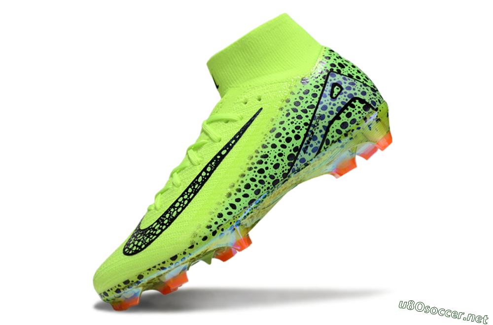 Unisex Nike Air Zoom Mercurial Superfly 10 Elite FG Football Boots - Yellow/Black/Leopard 4