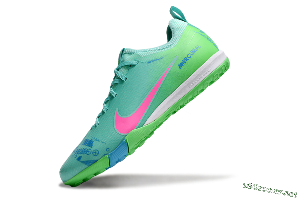 Unisex Nike Air Zoom Mercurial Vapor 16 Pro TF Football Shoes - Yellow/Pink/Blue 6