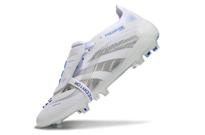 Men's Adidas Predator Elite 25 Foldover Tongue FG Football Boots - White/Blue/Black