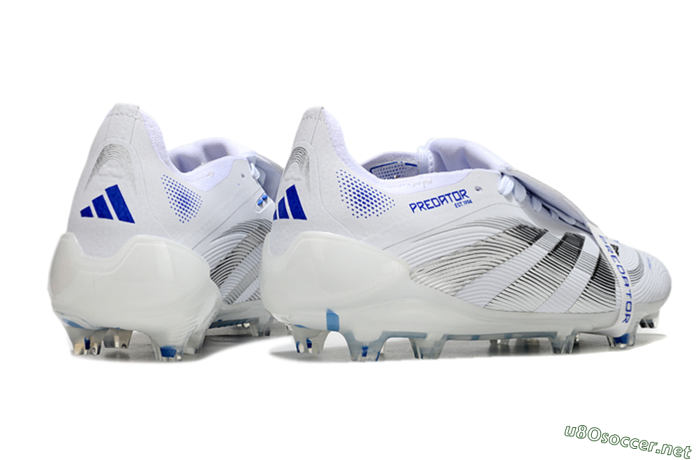 Men's Adidas Predator Elite 25 Foldover Tongue FG Football Boots - White/Blue/Black 6
