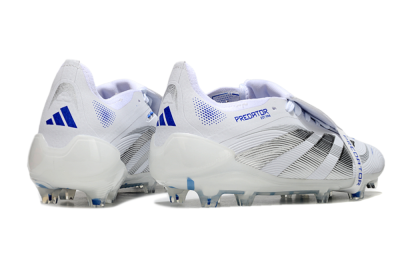 Men's Adidas Predator Elite 25 Foldover Tongue FG Football Boots - White/Blue/Black