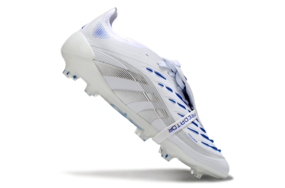 Men's Adidas Predator Elite 25 Foldover Tongue FG Football Boots - White/Blue/Black