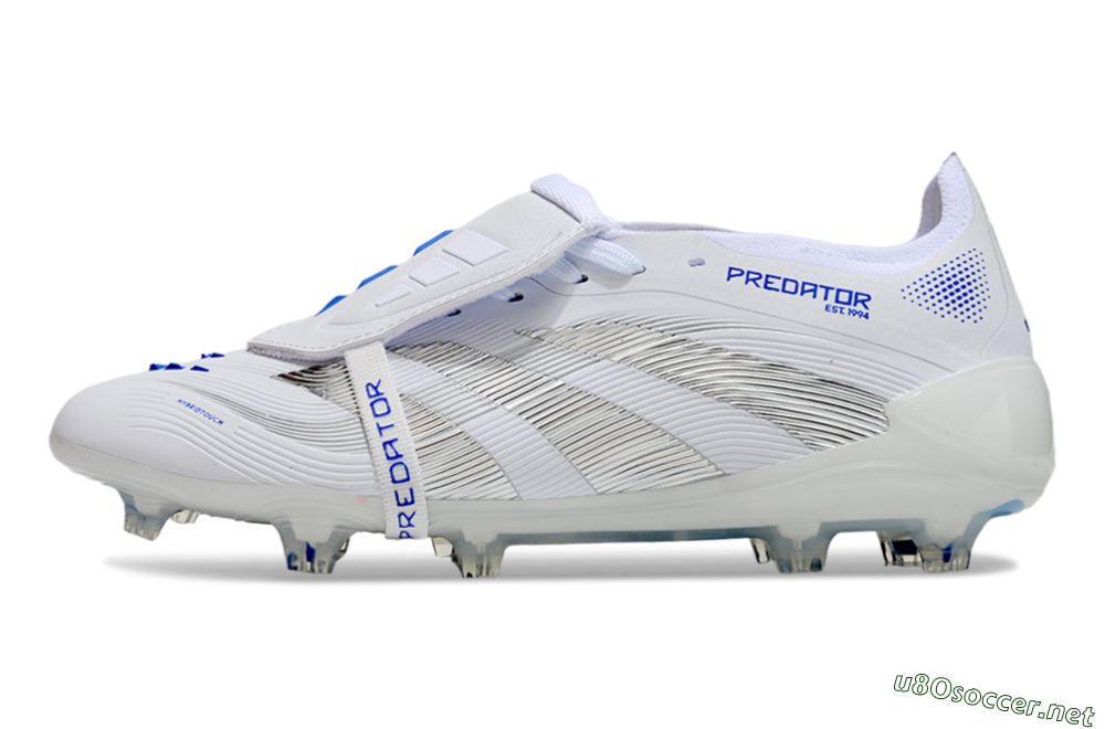 Men's Adidas Predator Elite 25 Foldover Tongue FG Football Boots - White/Blue/Black 0