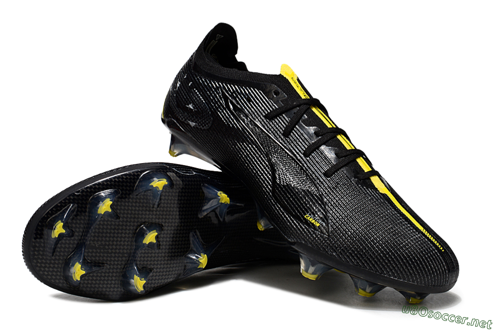 Men's Puma Ultra Ultimate FG Football Boots - Black/Yellow 0