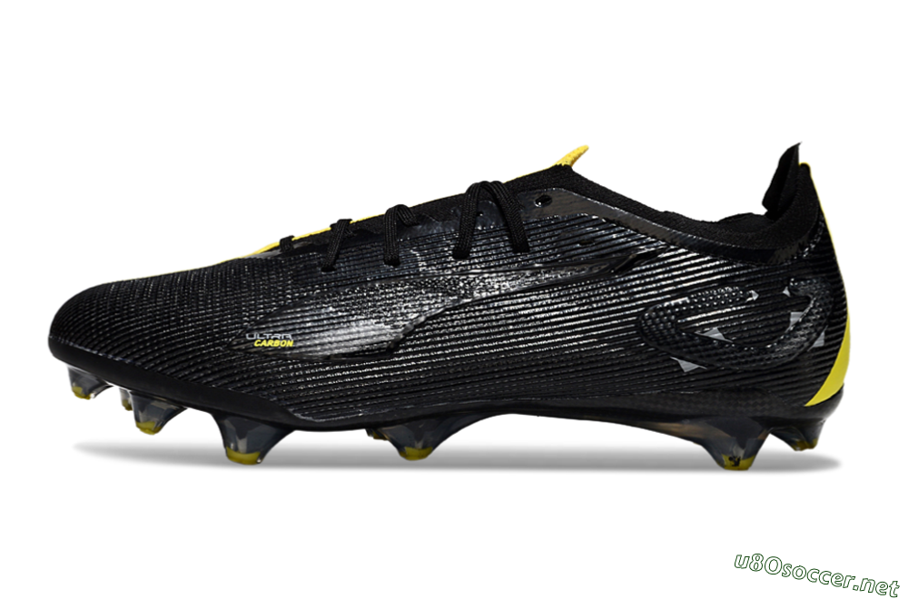 Men's Puma Ultra Ultimate FG Football Boots - Black/Yellow 2