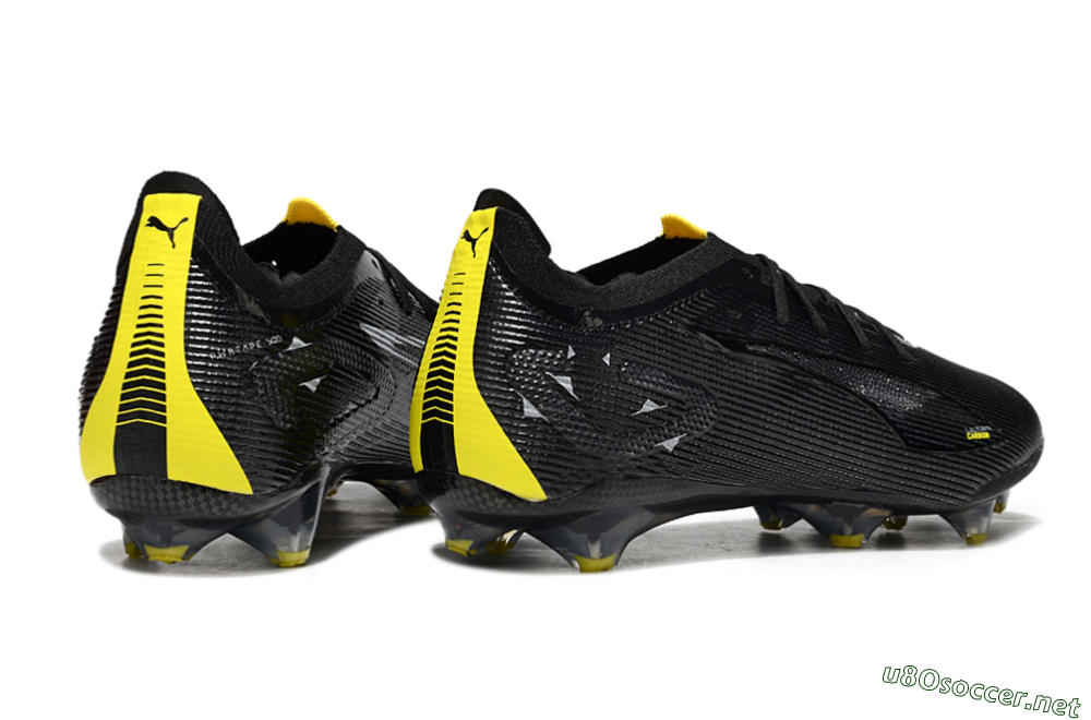 Men's Puma Ultra Ultimate FG Football Boots - Black/Yellow 5