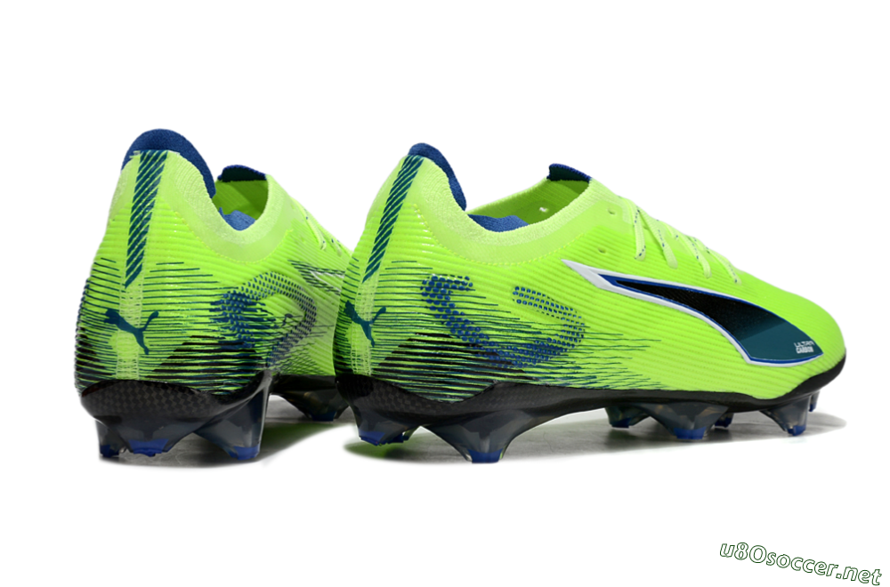 Men's Puma Ultra Ultimate FG Football Boots - Yellow/Blue/Black 6