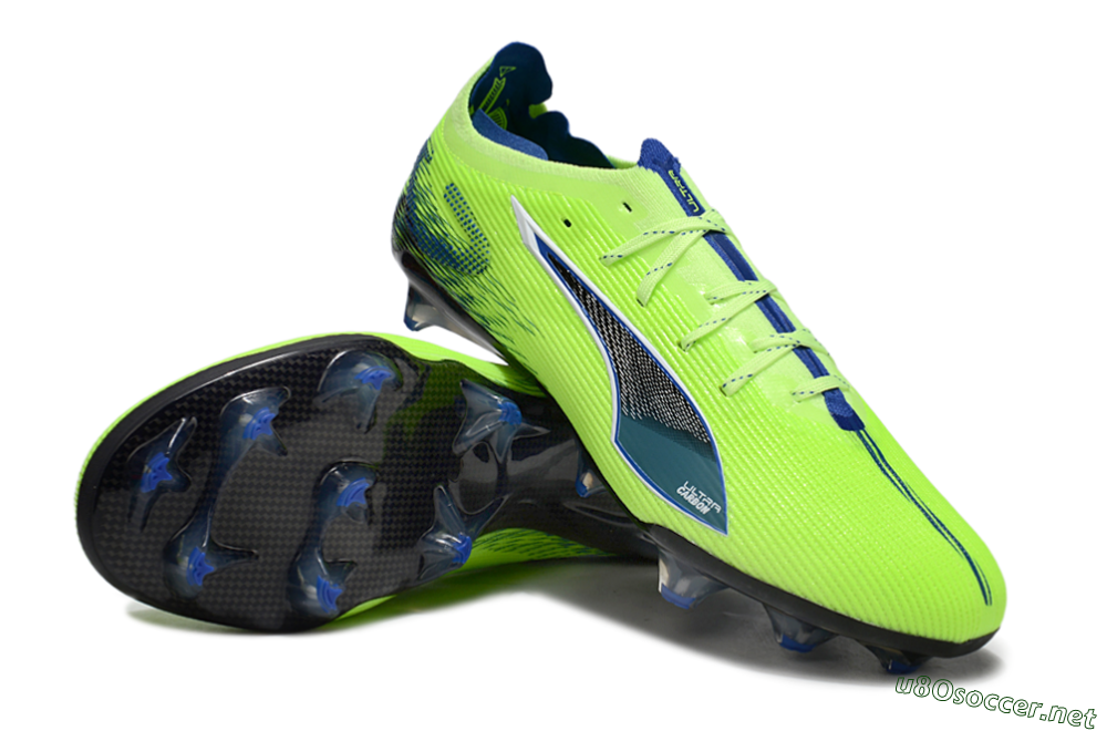 Men's Puma Ultra Ultimate FG Football Boots - Yellow/Blue/Black 3