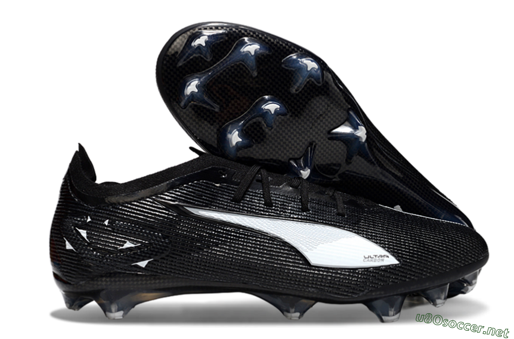Men's Puma Ultra Ultimate FG Football Boots - Black/White/Blue 2
