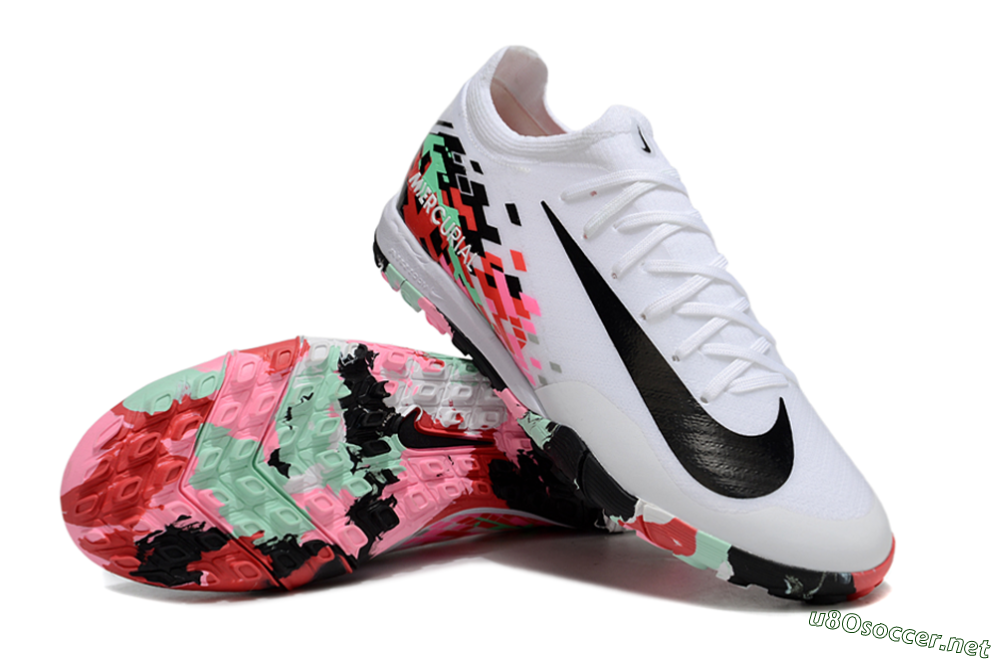 Unisex Nike Air Zoom Mercurial Vapor 16 Elite TF Football Shoes - White/Black/Red 3