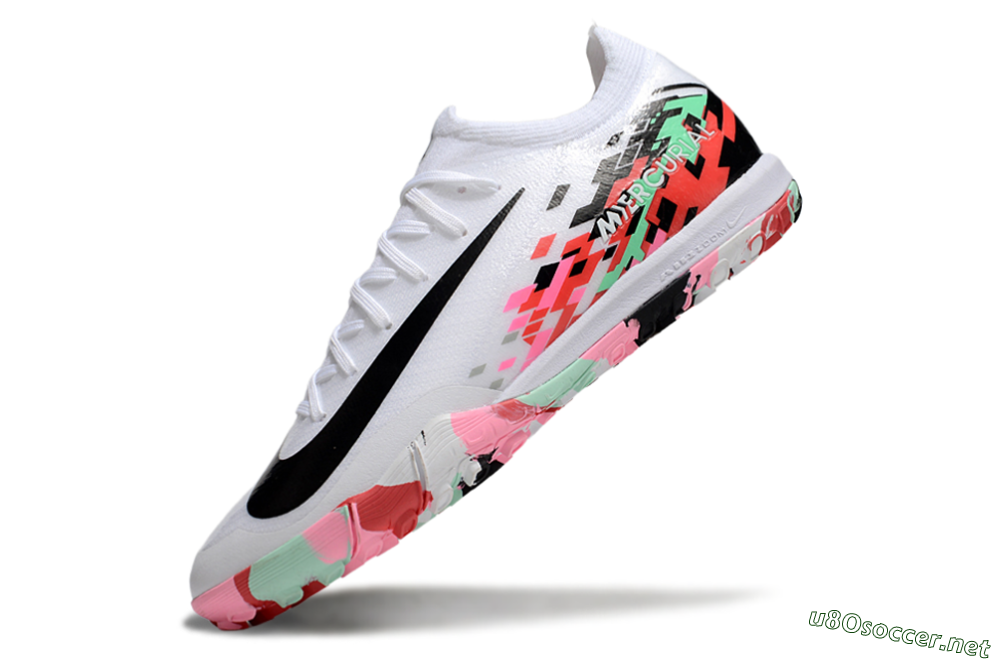 Unisex Nike Air Zoom Mercurial Vapor 16 Elite TF Football Shoes - White/Black/Red 5