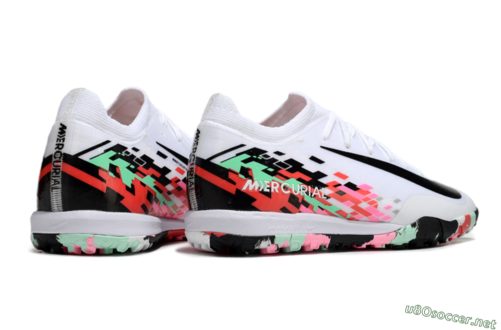 Unisex Nike Air Zoom Mercurial Vapor 16 Elite TF Football Shoes - White/Black/Red 6
