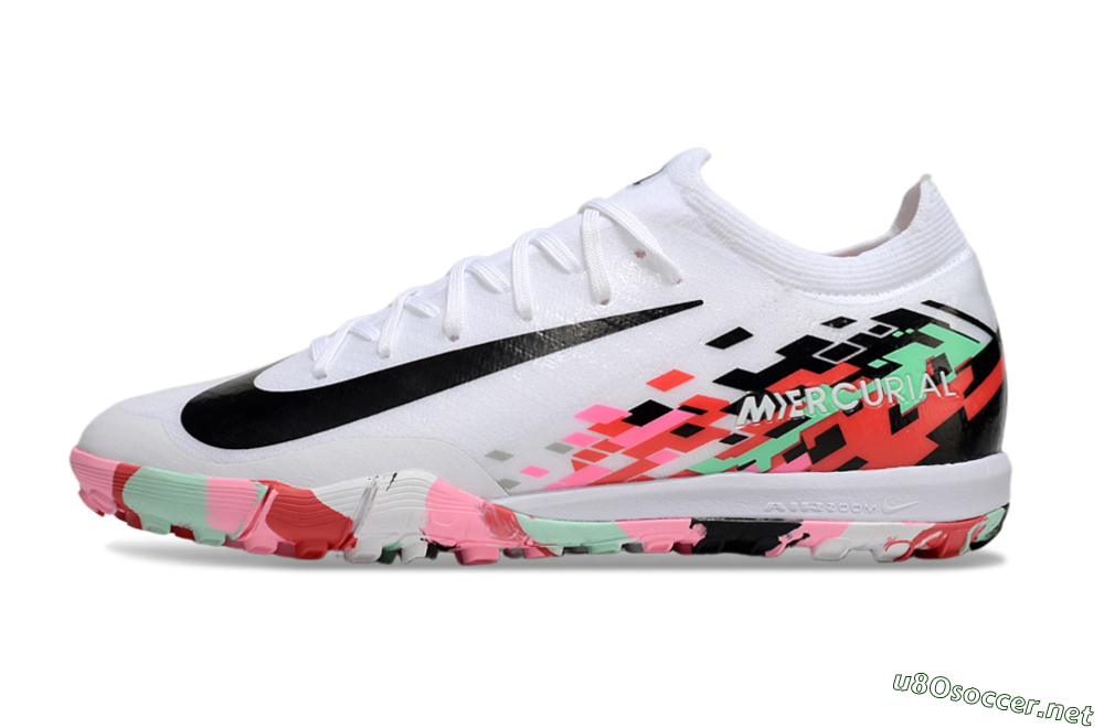 Unisex Nike Air Zoom Mercurial Vapor 16 Elite TF Football Shoes - White/Black/Red 0