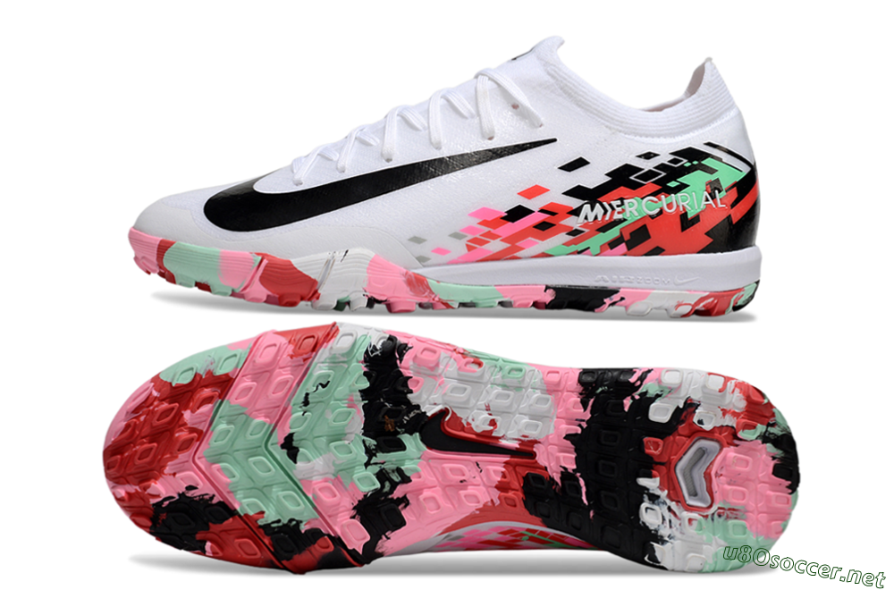 Unisex Nike Air Zoom Mercurial Vapor 16 Elite TF Football Shoes - White/Black/Red 1