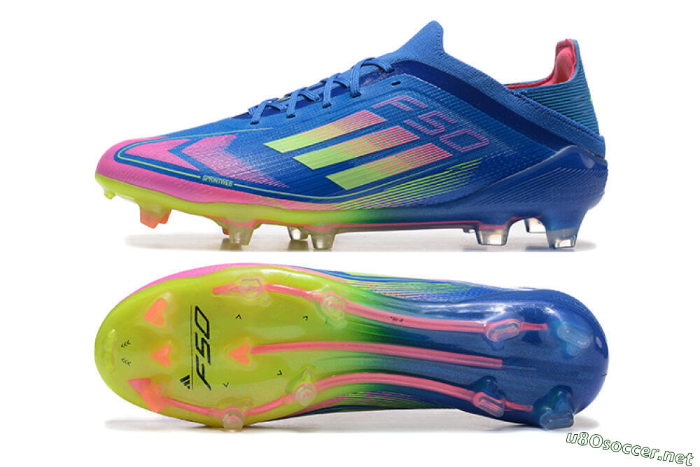 Men's Adidas F50 Elite FG Football Boots - Blue/Yellow/Pink 1