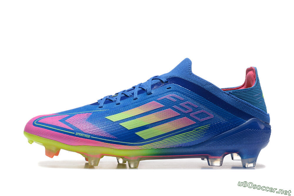 Men's Adidas F50 Elite FG Football Boots - Blue/Yellow/Pink 0