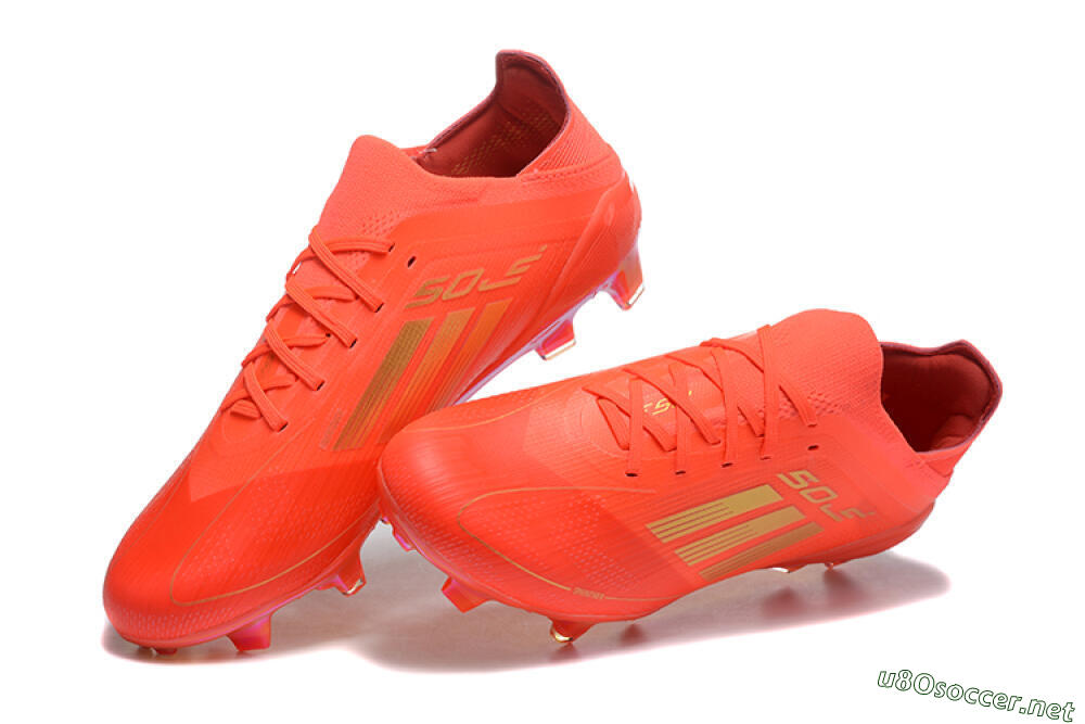 Men's Adidas F50 Elite FG Football Boots - Red/Gold 3