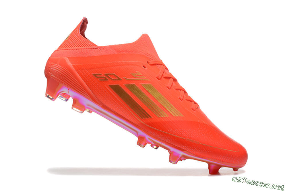 Men's Adidas F50 Elite FG Football Boots - Red/Gold 4