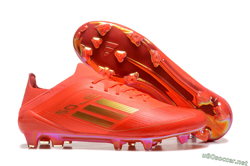 Men's Adidas F50 Elite FG Football Boots - Red/Gold 2