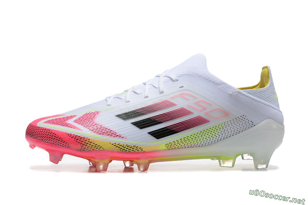 Men's Adidas F50 Elite FG Football Boots - White/Red/Yellow 0