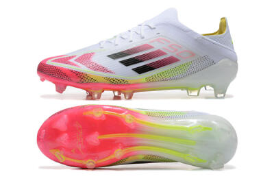 Men's Adidas F50 Elite FG Football Boots - White/Red/Yellow