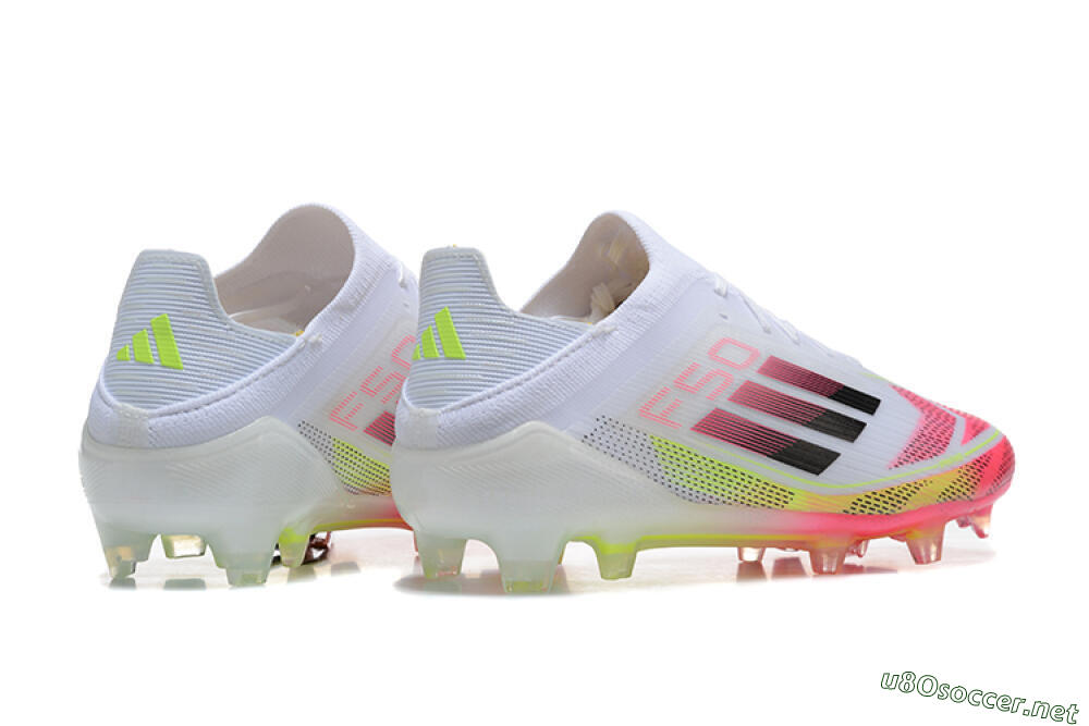 Men's Adidas F50 Elite FG Football Boots - White/Red/Yellow 5