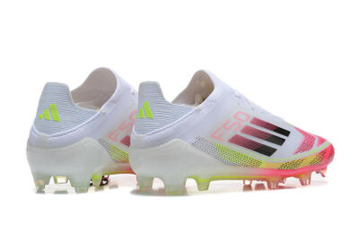 Men's Adidas F50 Elite FG Football Boots - White/Red/Yellow