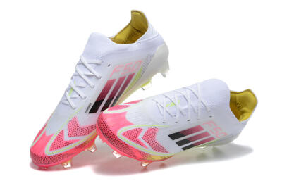 Men's Adidas F50 Elite FG Football Boots - White/Red/Yellow