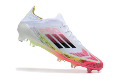 Men's Adidas F50 Elite FG Football Boots - White/Red/Yellow