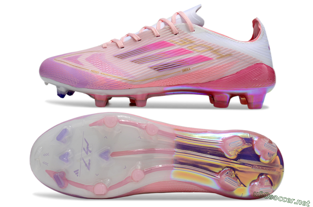 Unisex Adidas F50 Elite 304 FG Football Boots - Pink/Purple/Gold 1